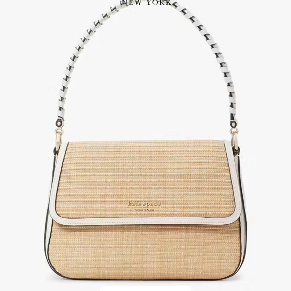 Kate Spade Hudson Straw Medium Shoulder Bag